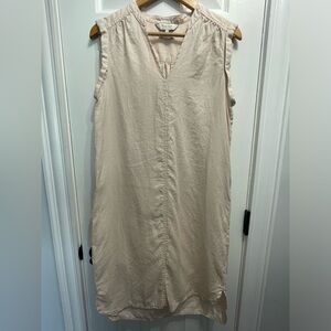 Part Two Copenhagen Size 8 (UK 12) 100% Linen Dress Pale Pink Lagenlook Artsy